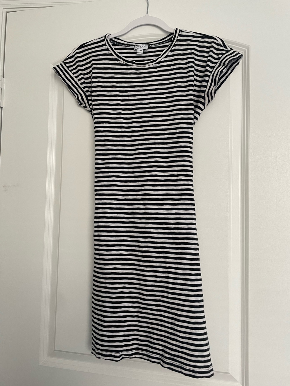 J. crew Striped Black and White Tee Dress